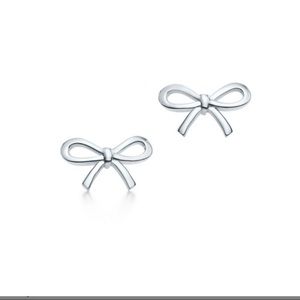 Tiffany & Co. Sterling Silver Bow Earrings